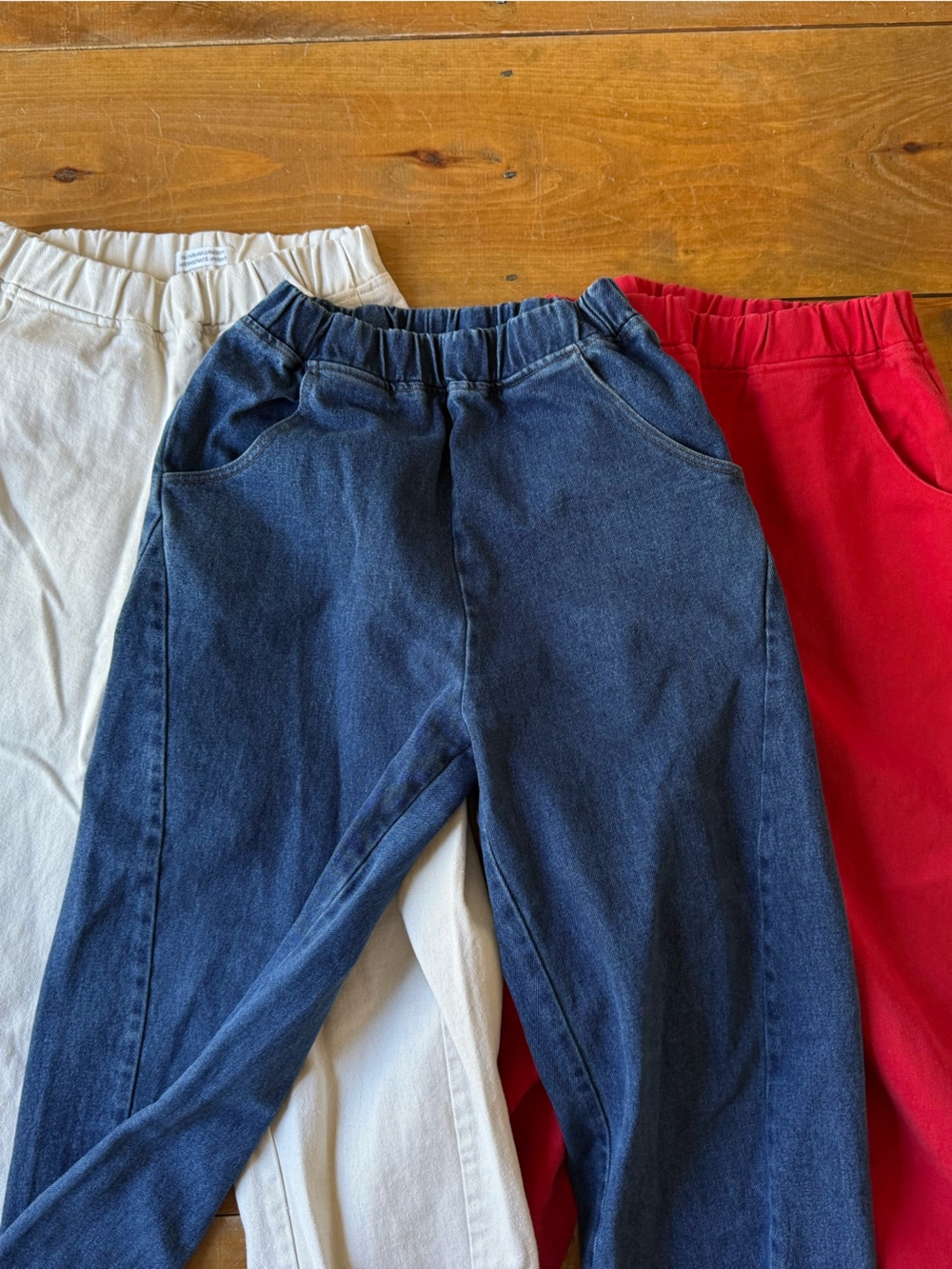 Le Bon Shoppe Women’s Arc Pant bundle - three pairs denim and canvas
